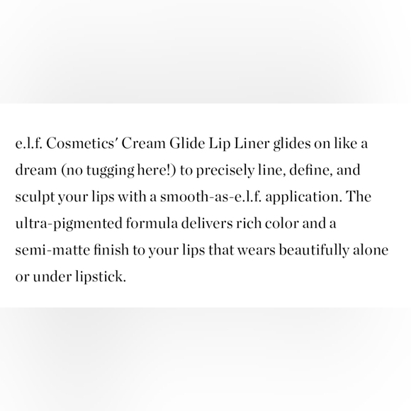 โจ3/$15โจ ELF Cosmetics Cream Glide Lip Liner Shade: Spill the tea โ๐ค ๐ - Picture 8 of 8